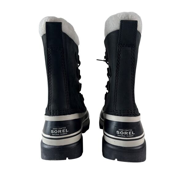 Sorel Caribou Winter Snow Boots Womens 6.5 Waterproof Leather Insulated Black - Picture 8 of 11